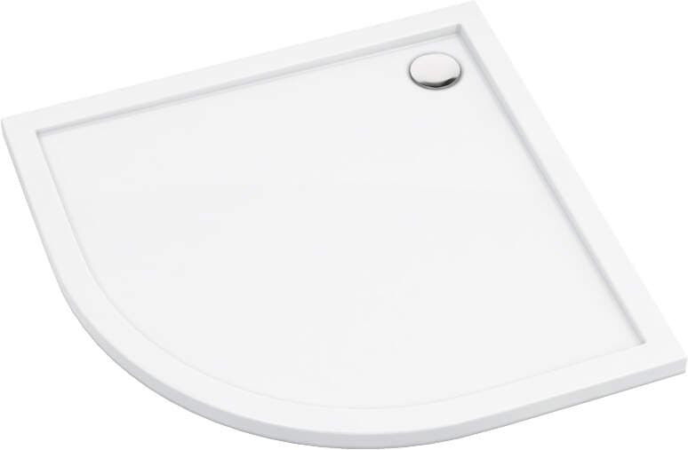 DEANTE - Prizma biela Akrylová sprchová vanička, polguľatá, 80 cm KTJ_094B