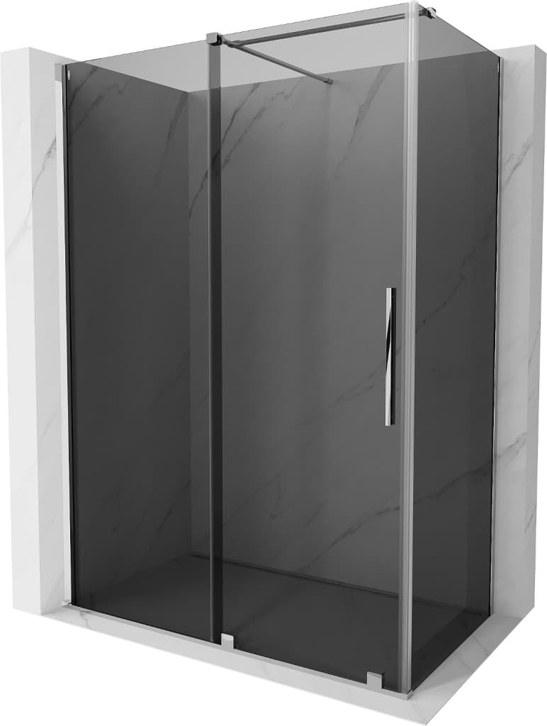MEXEN/S - Velár sprchovací kút, posuvné dvere 130 x 70, grafit, chróm 871-130-070-41-01 1