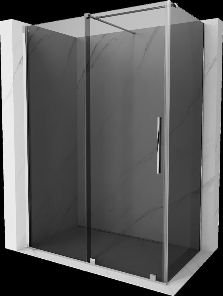 MEXEN/S - Velár sprchovací kút, posuvné dvere 130 x 75, grafit, chróm 871-130-075-41-01