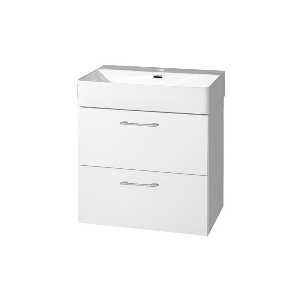 Mereo Leny, kúpeľňová skrinka s keramickým umývadlom 60 cm, biela CN811N