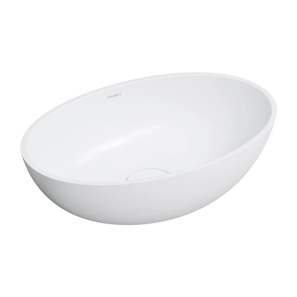 OMNIRES - SHELL M+ umývadlo na dosku, 50 x 32 cm, biela mat SHELL500UNBM 1