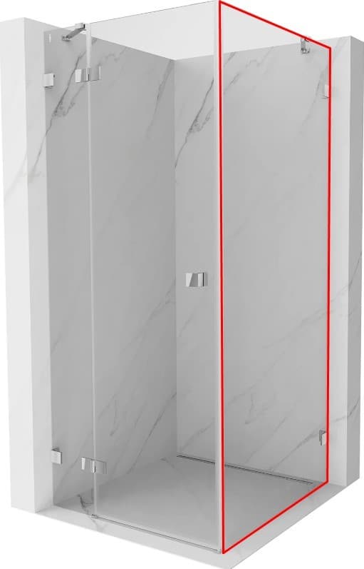 MEXEN - LUNAR walk-in 90x200 cm 8mm transparent pravá 830-090-000-00-00-P