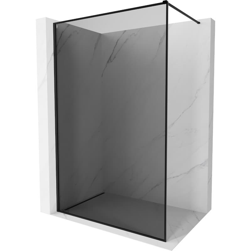 MEXEN/S - Kioto-F Sprchová zástena WALK-IN s rámom 70 x 202, grafit 8 mm, čierna 800-070-104-70-40 1