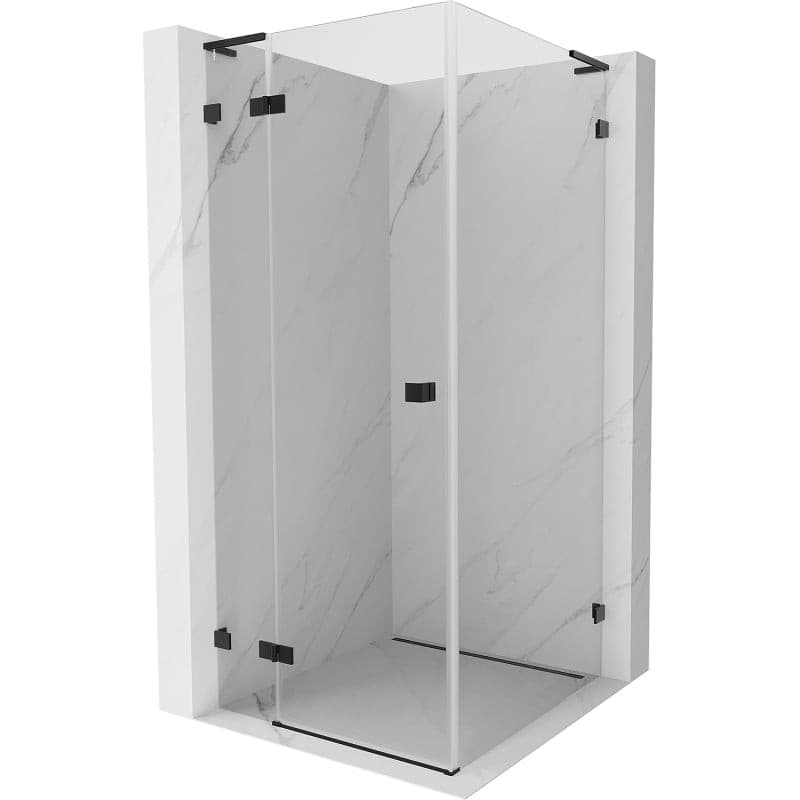 MEXEN/S - Lunar L sprchový kút dvere krídlové ľavá 70 x 70, transparent, čierna 834L-070-070-70-00-L 1
