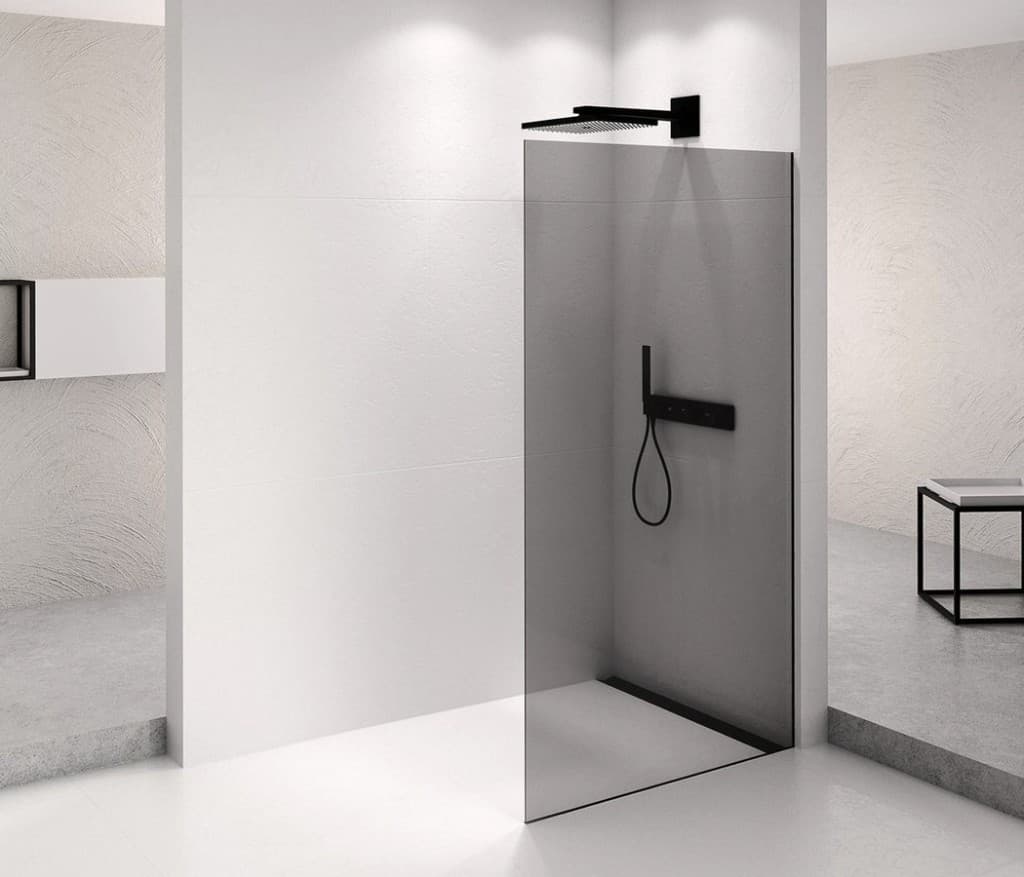 POLYSAN - ARCHITEX BLACK MATT sprchová zástena 762 dymové sklo AXB80SC 1