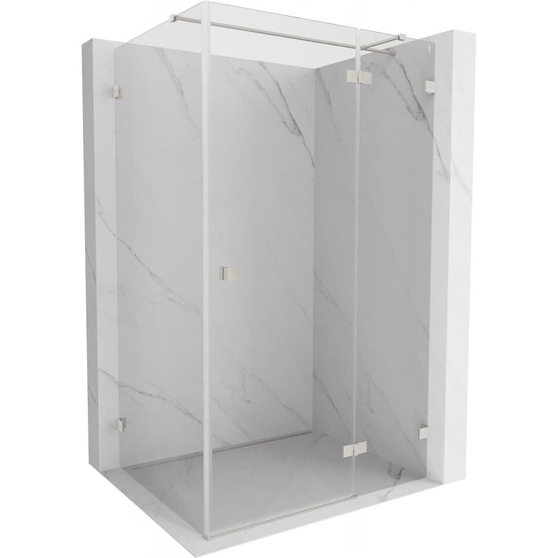 MEXEN/S - Lunar T sprchovací kút dvere krídlové pravá 140 x 90, transparent, nikel kartáčovaný 834T-140-090-97-00-P