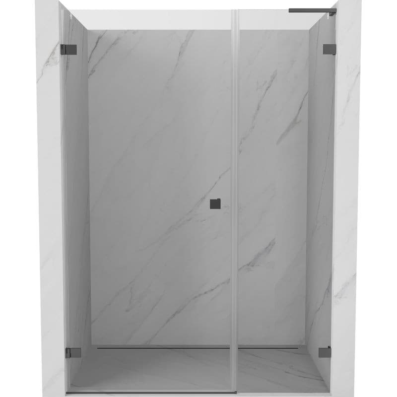 MEXEN/S - Lunar-B L sprchové dvere krídlové ľavé 125, transparent, grafit metal 832SL-125-050-95-00-L