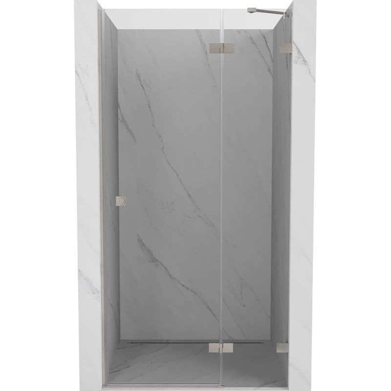 MEXEN/S - Lunar L sprchové dvere krídlové pravé 105, transparent, nikel kartáčovaný 834L-105-000-97-00-P