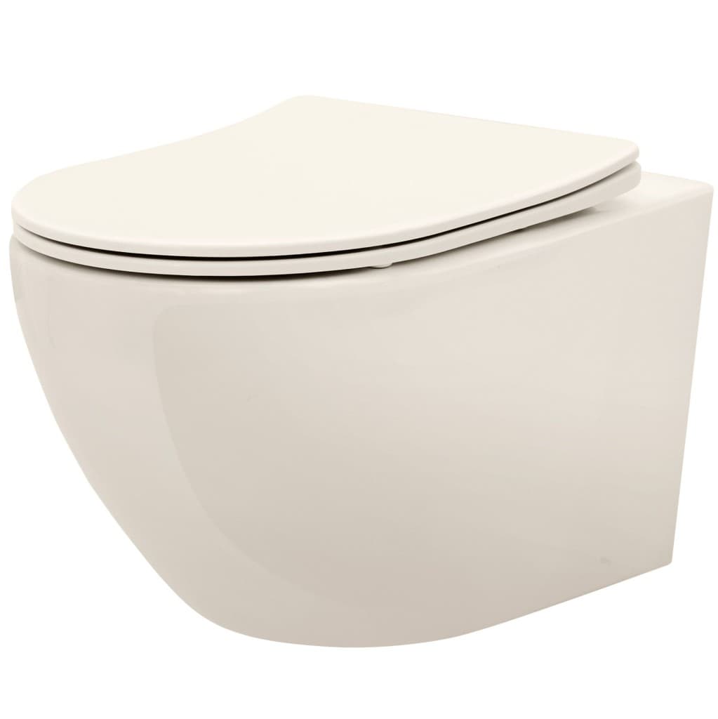 REA - Závesná WC misa Carlo Mini Rimless Ecru REA-C5500 1