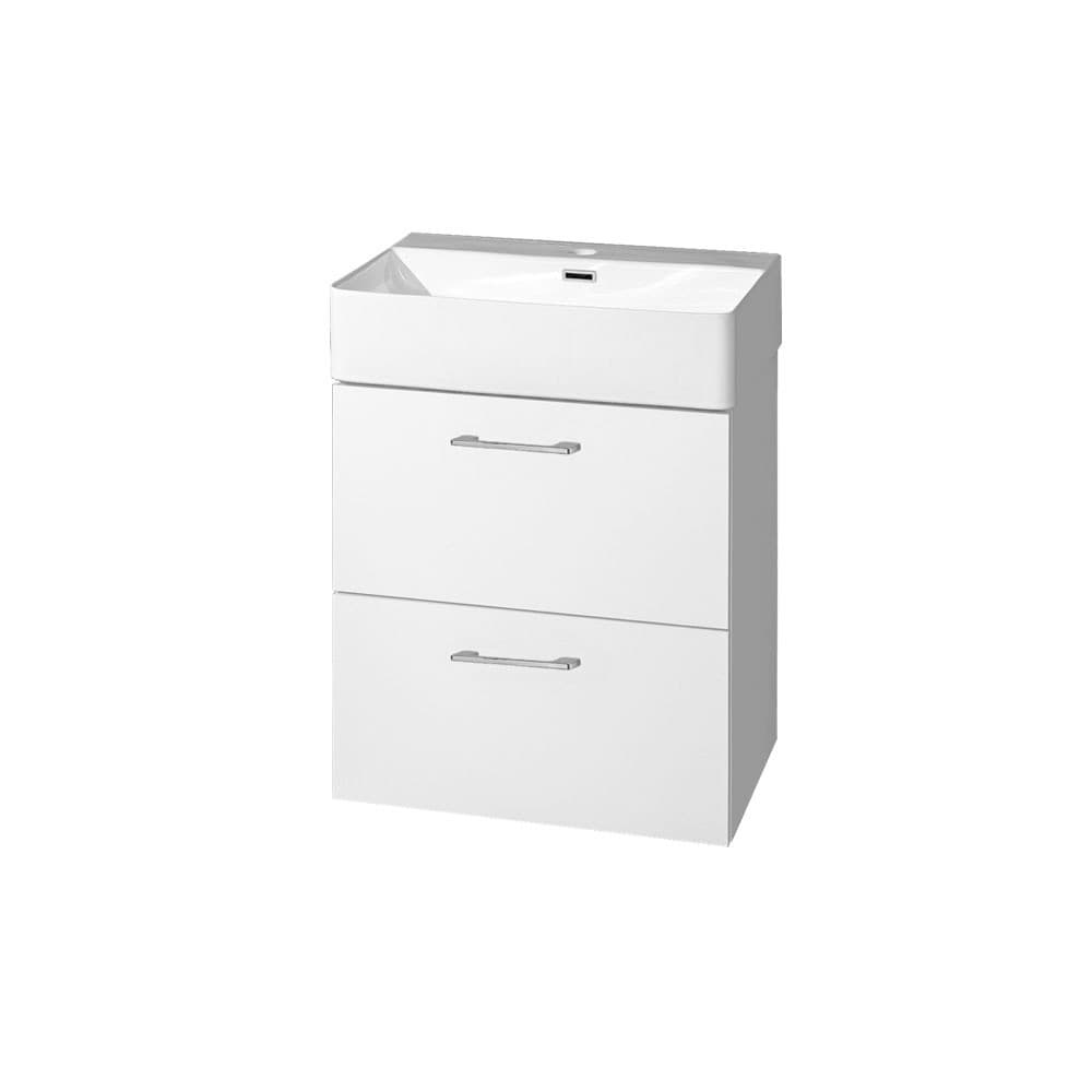 Mereo Leny, kúpeľňová skrinka s keramickým umývadlom 50 cm, biela CN810N