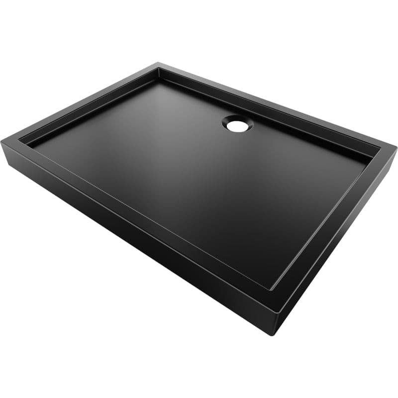 MEXEN - Flow+ sprchová vanička obdĺžniková 80 x 100, čierna mat 46R708010H