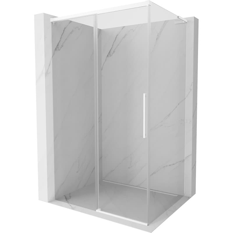 MEXEN/S - Rox L sprchovací kút posuvný 110 x 80, transparent, biela 8C2L-110-080-20-00 1