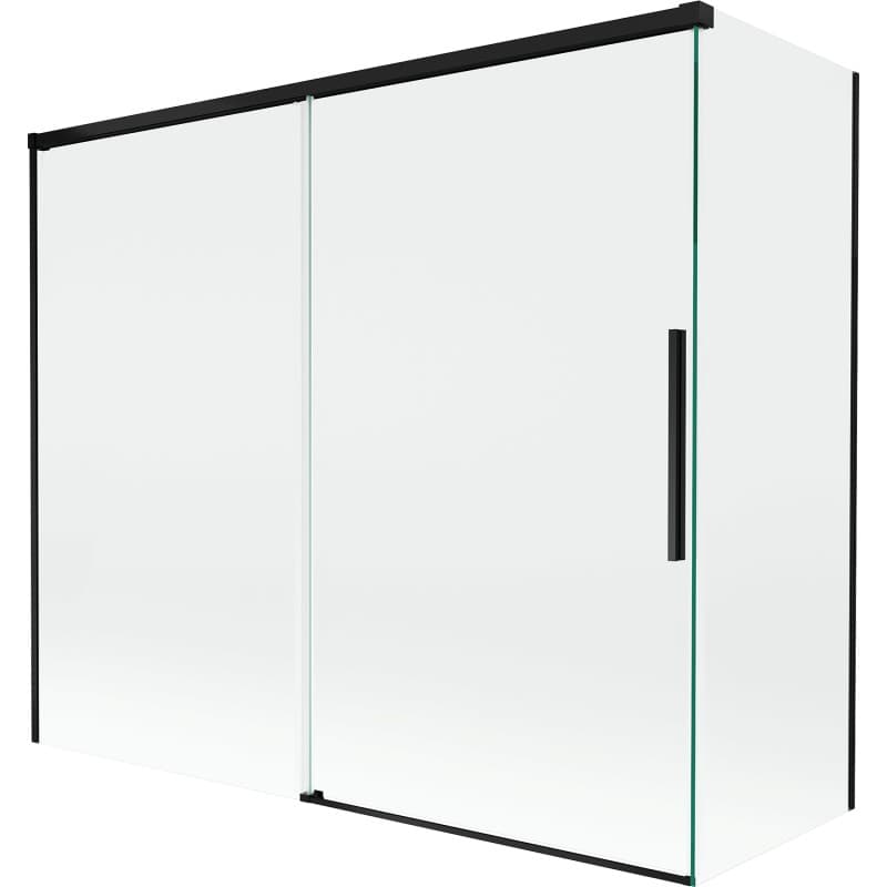 MEXEN/S - Rox vaňová zástena 2-krídlová posuvná 180 + 90 x 150, transparent, čierna 8C9-180-090-70-00 1