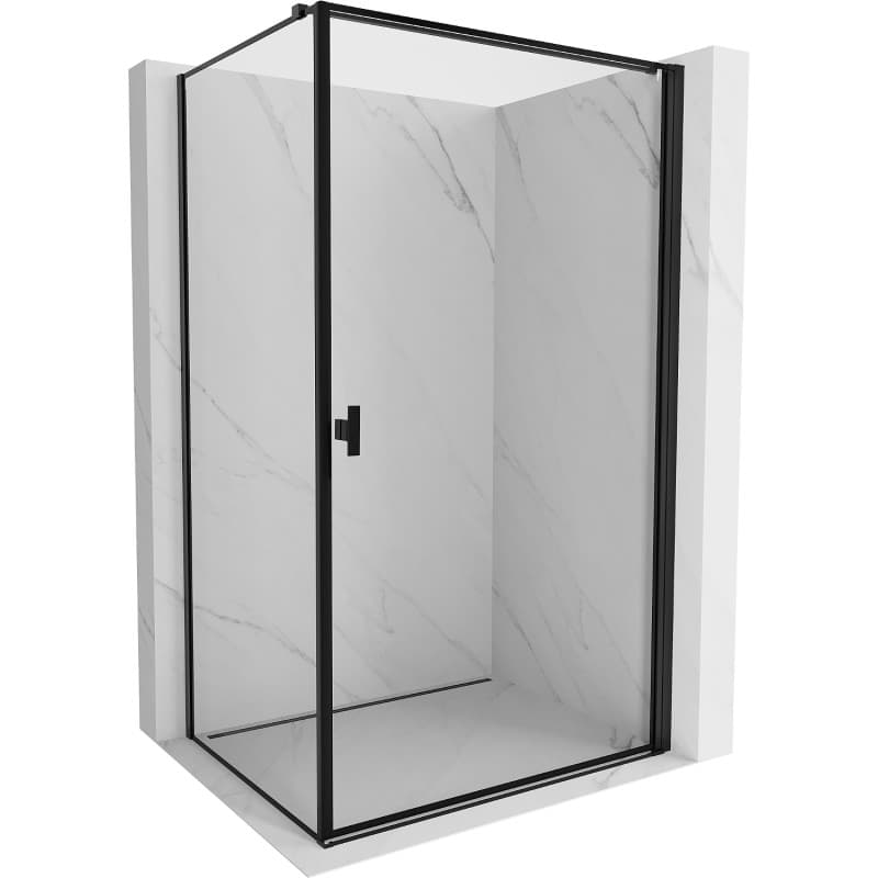 MEXEN/S - Mist-B sprchovací kút dvere krídlové pravá 70 x 90, čierna okraj, čierna 8A2T-070-090-70-70-P 1