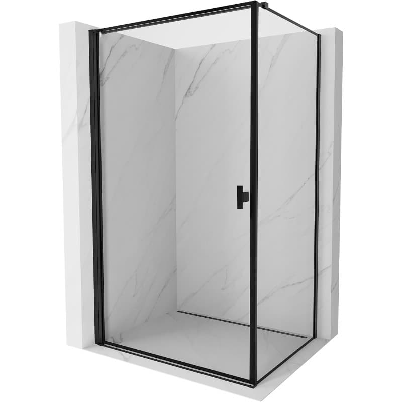 MEXEN/S - Mist-B sprchovací kút dvere krídlové ľavá 80 x 75, čierna okraj, čierna 8A2T-080-075-70-70-L 1