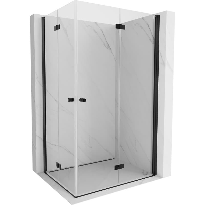 MEXEN/S - Mist-F Duo sprchovací kút skladacie dvere pravá 95 x 100, transparent, čierna 8A6-095L-100P-70-00 1