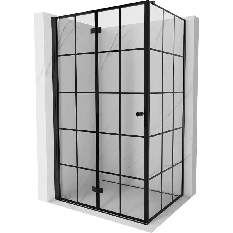 MEXEN/S - Mist-F sprchovací kút skladacie dvere ľavá 70 x 110, čierna kratka, čierna 8A6T-070-110-70-77-L 1