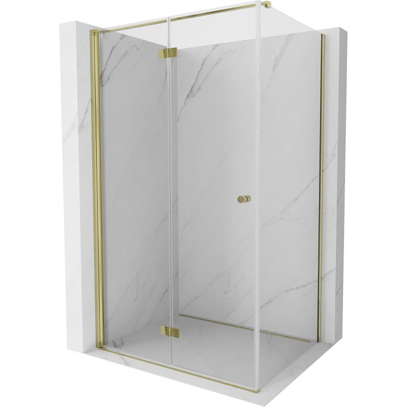 MEXEN/S - Mist-F sprchovací kút skladacie dvere ľavá 80 x 75, transparent, zlato 8A6T-080-075-50-00-L 1