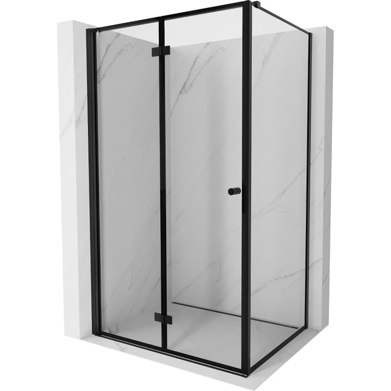 MEXEN/S - Mist-F sprchovací kút skladacie dvere ľavá 90 x 100, čierna okraj, čierna 8A6T-090-100-70-70-L 1