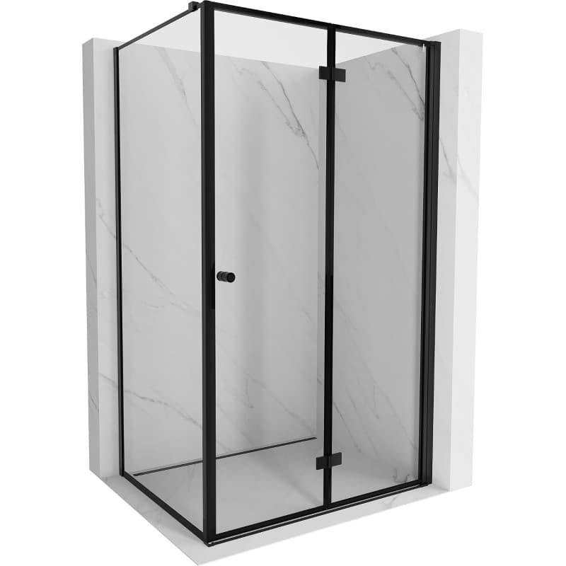 MEXEN/S - Mist-F sprchovací kút skladacie dvere pravá 95 x 100, čierna okraj, čierna 8A6T-095-100-70-70-P 1