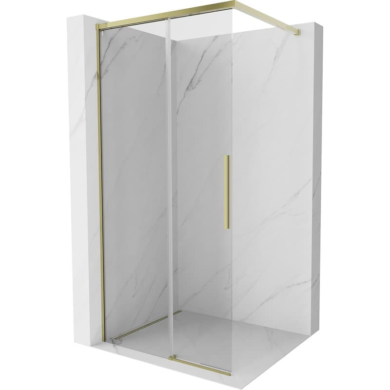 MEXEN/S - Rox Sprchová zástena WALK-IN 90 x 200, transparent 8 mm, zlato 8C2-090-003-50-00 1