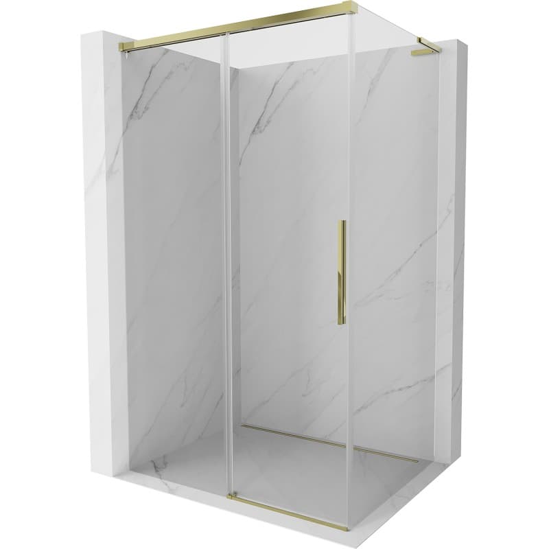 MEXEN/S - Rox L sprchový kút posuvný 90 x 95, transparent, zlato 8C2L-090-095-50-00 1