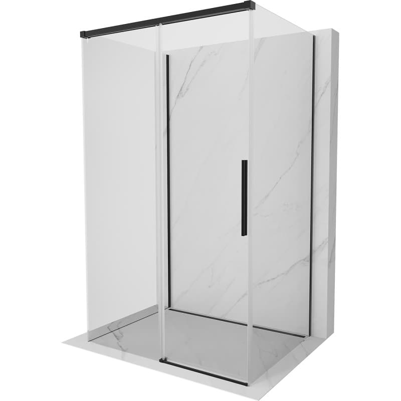 MEXEN/S - Rox-3S sprchovací kút 3 stenný, posuvný 90 x 75, transparent, čierna 8C2-090-075-70-00-3S 1