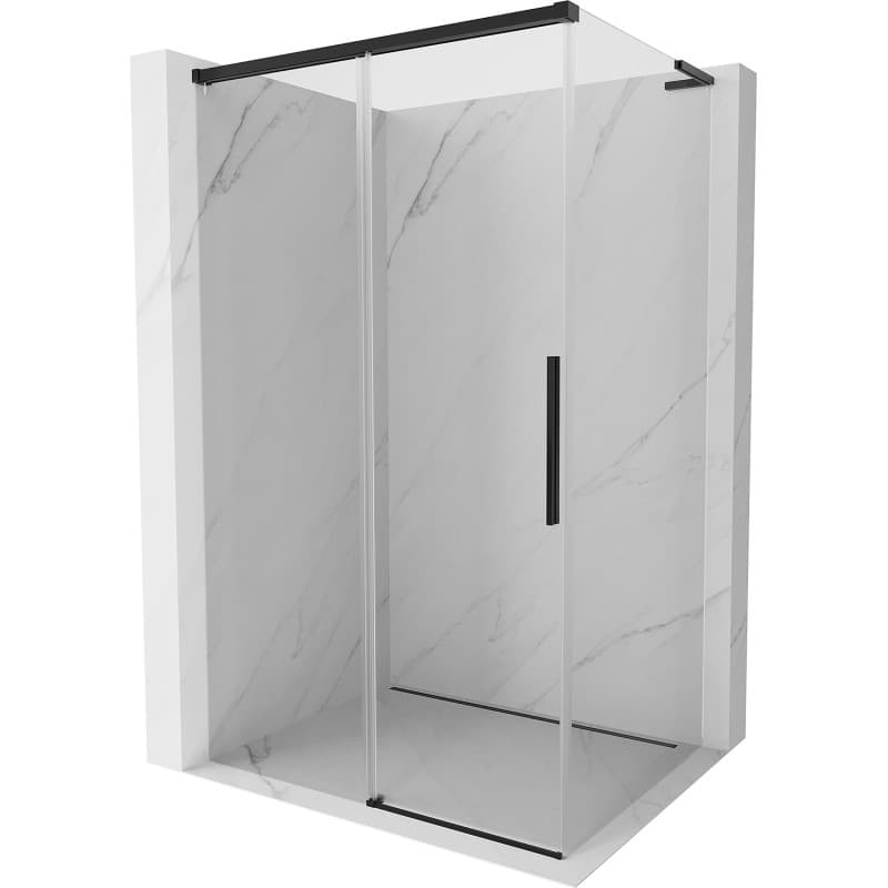 MEXEN/S - Rox L sprchový kút posuvný 90 x 85, transparent, čierna 8C2L-090-085-70-00 1