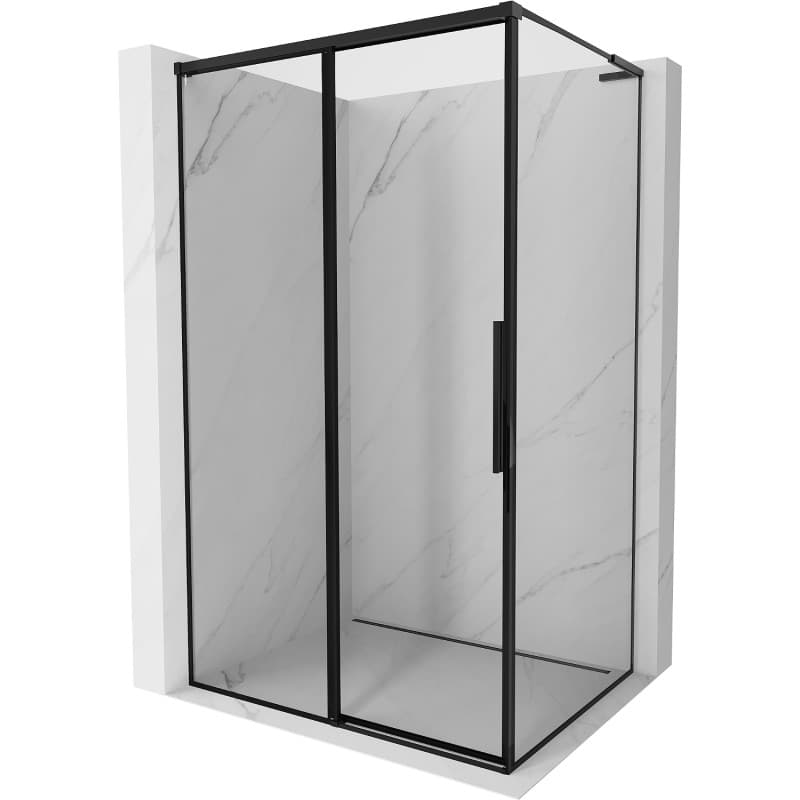 MEXEN/S - Rox L sprchový kút posuvný ľavá 95 x 80, čierna okraj, čierna 8C2L-095-080-70-70-L 1