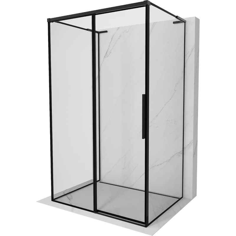 MEXEN/S - Rox-3S L sprchový kút 3 stenný, posuvný ľavá 105 x 85, čierna okraj, čierna 8C2L-105-085-70-70-3S-L 1