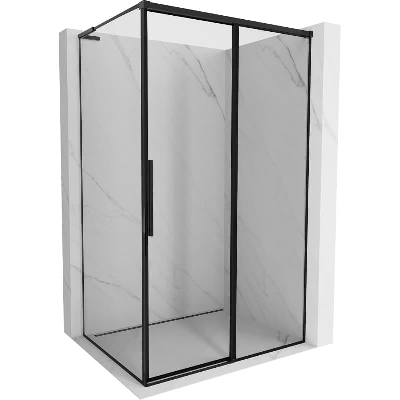 MEXEN/S - Rox L sprchový kút posuvný pravá 115 x 100, čierna okraj, čierna 8C2L-115-100-70-70-P 1