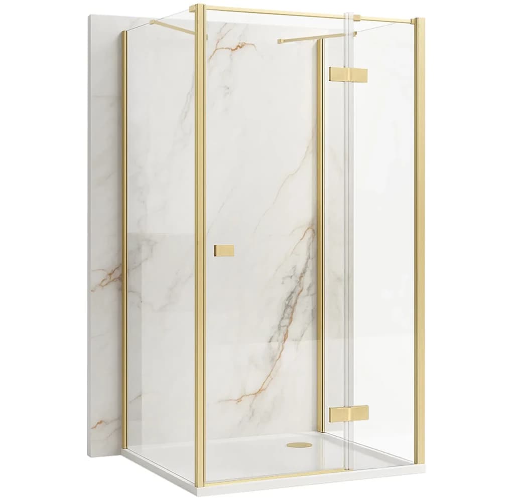 REA/S - Sprchovací kút Atlas 100x90 Brush Gold vpravo KPL-K4875 1