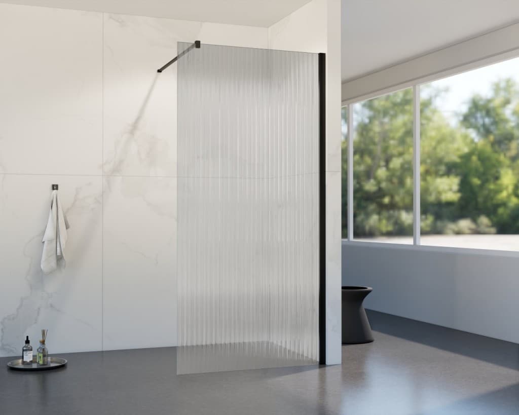 HOPA - Walk-in sprchovací kút LAGOS BLACK NEW 200 - Farba rámu - Čierna, Rozmer A - 100, Rozmer C - 200, Výplň - Vrúbkované bezpečnostné sklo - 8 mm BCLAGO10MBPN2 1