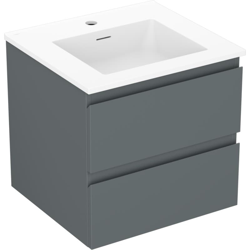 MEXEN/S - Orio kúpeľňová skrinka 50 cm s umývadlom Otis, 2 zásuvky, grafit mat/biela mat 91A10-05047-2-BFF66-W18M01 1