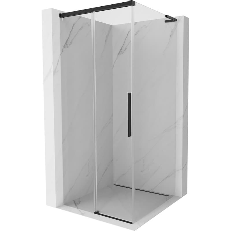 MEXEN/S - Rox L sprchový kút posuvný 90 x 90, transparent, čierna 8C2L-090-090-70-00 1