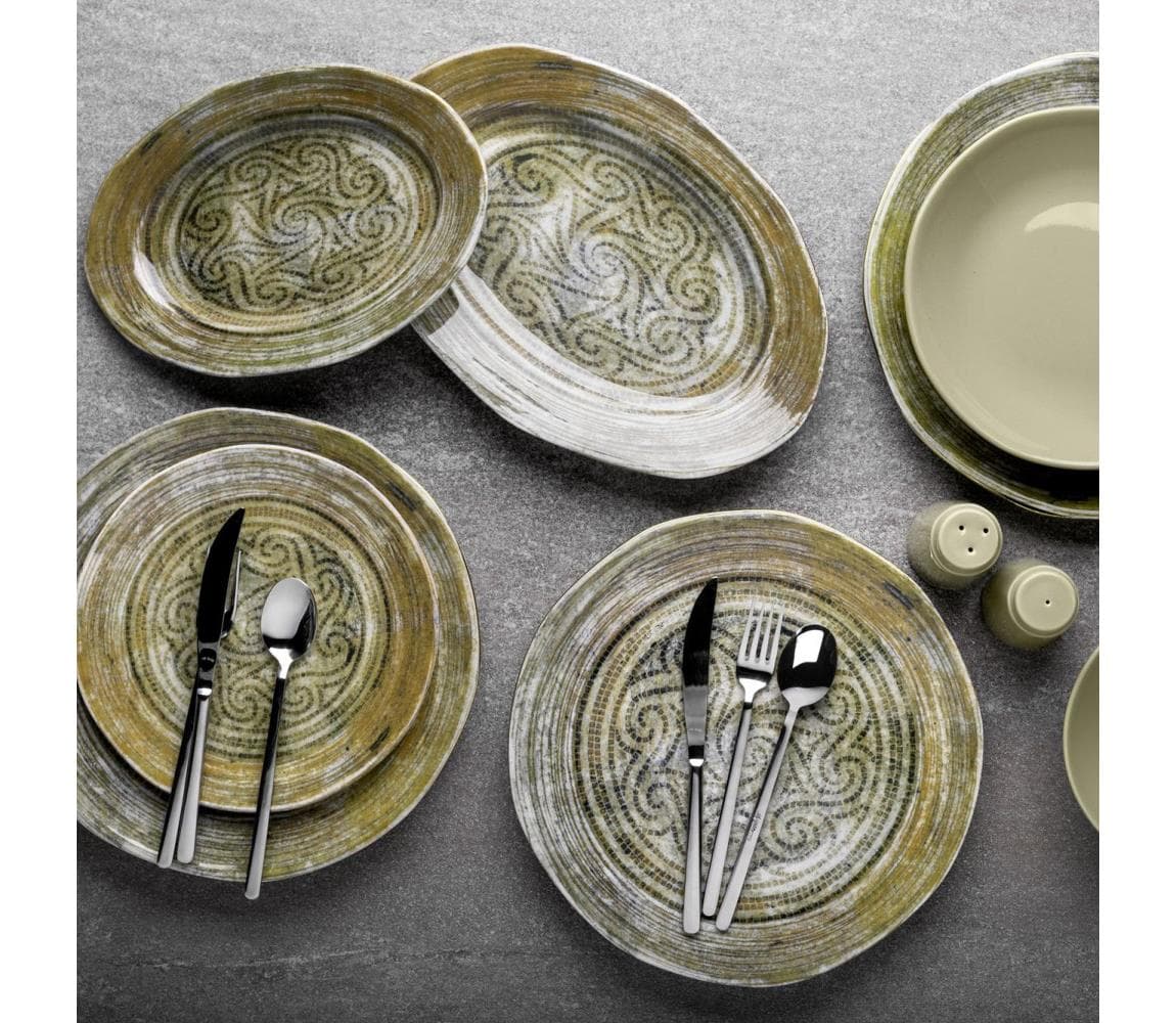 29-dielna jedálenská súprava zelená/porcelán 868ARY1151 1