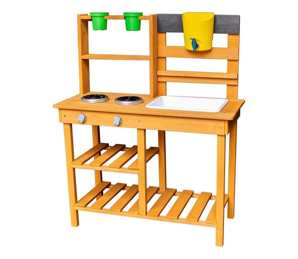 2Kids Toys - Drevená záhradná kuchynka s drezom 2D98269 1