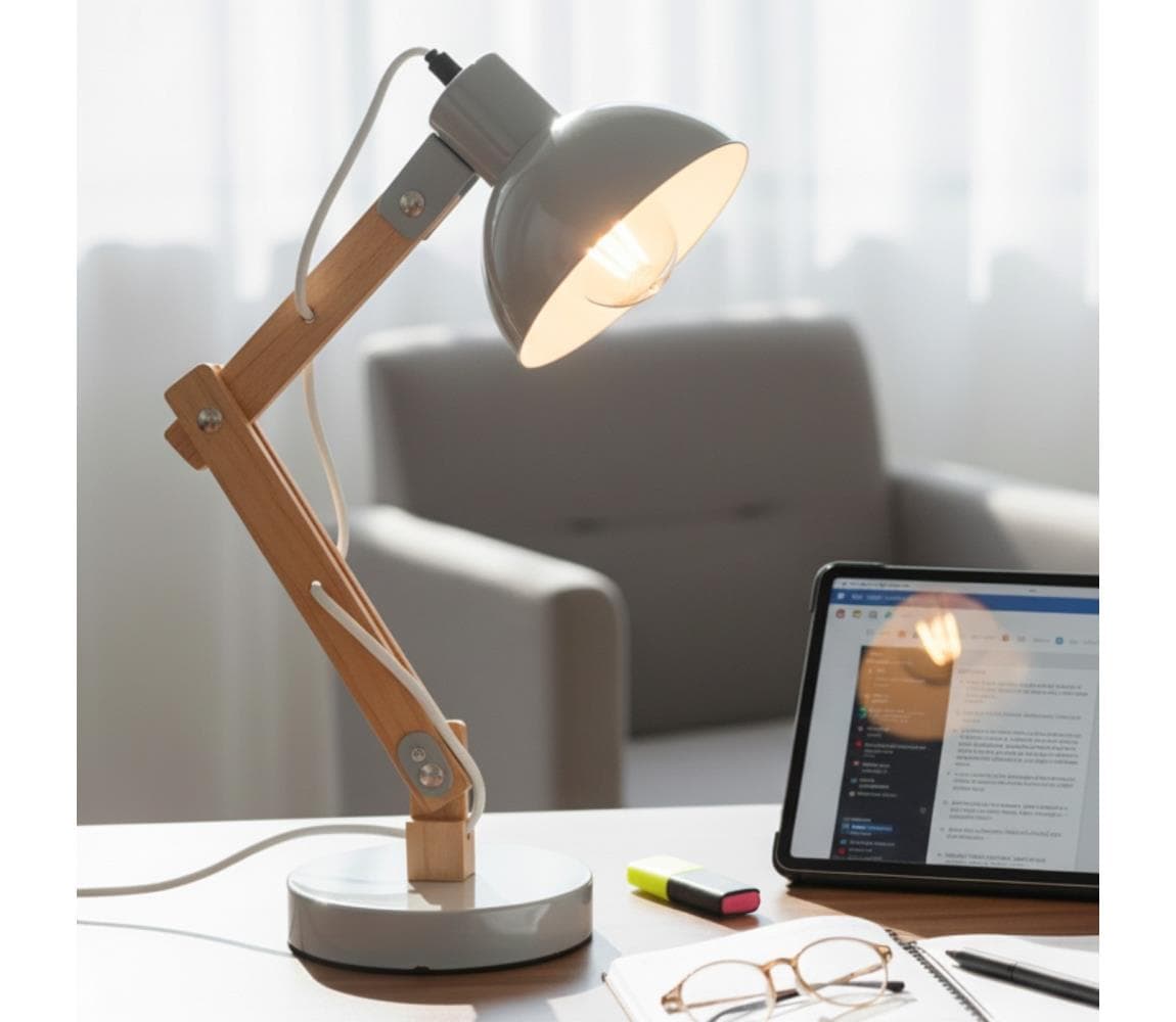 Brilagi - Stolná lampa FOCUS 1xE27/40W/230V šedá 21503-BRI 1