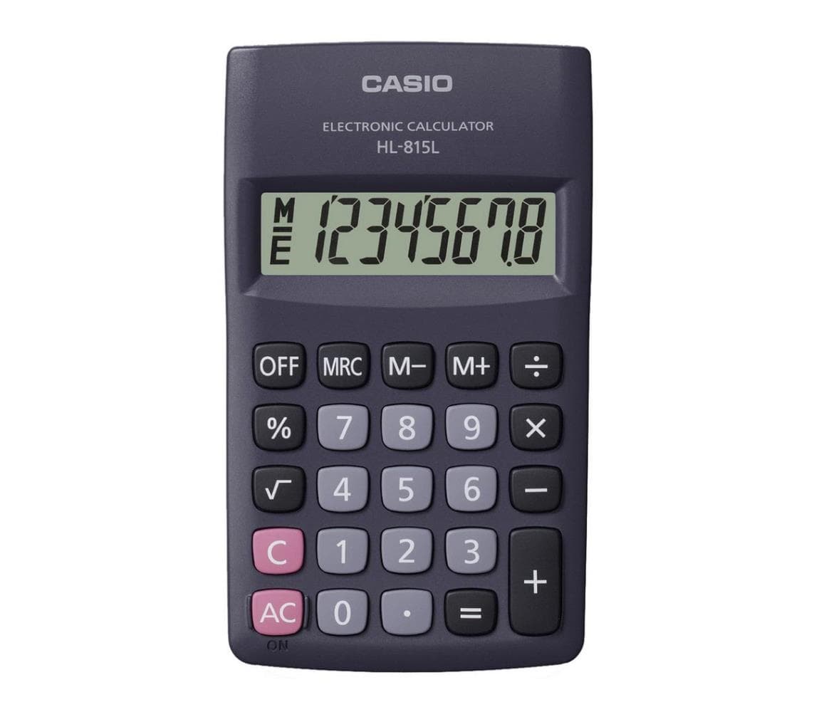 Casio - Vrecková kalkulačka 1xLR6 šedá 10001593 1