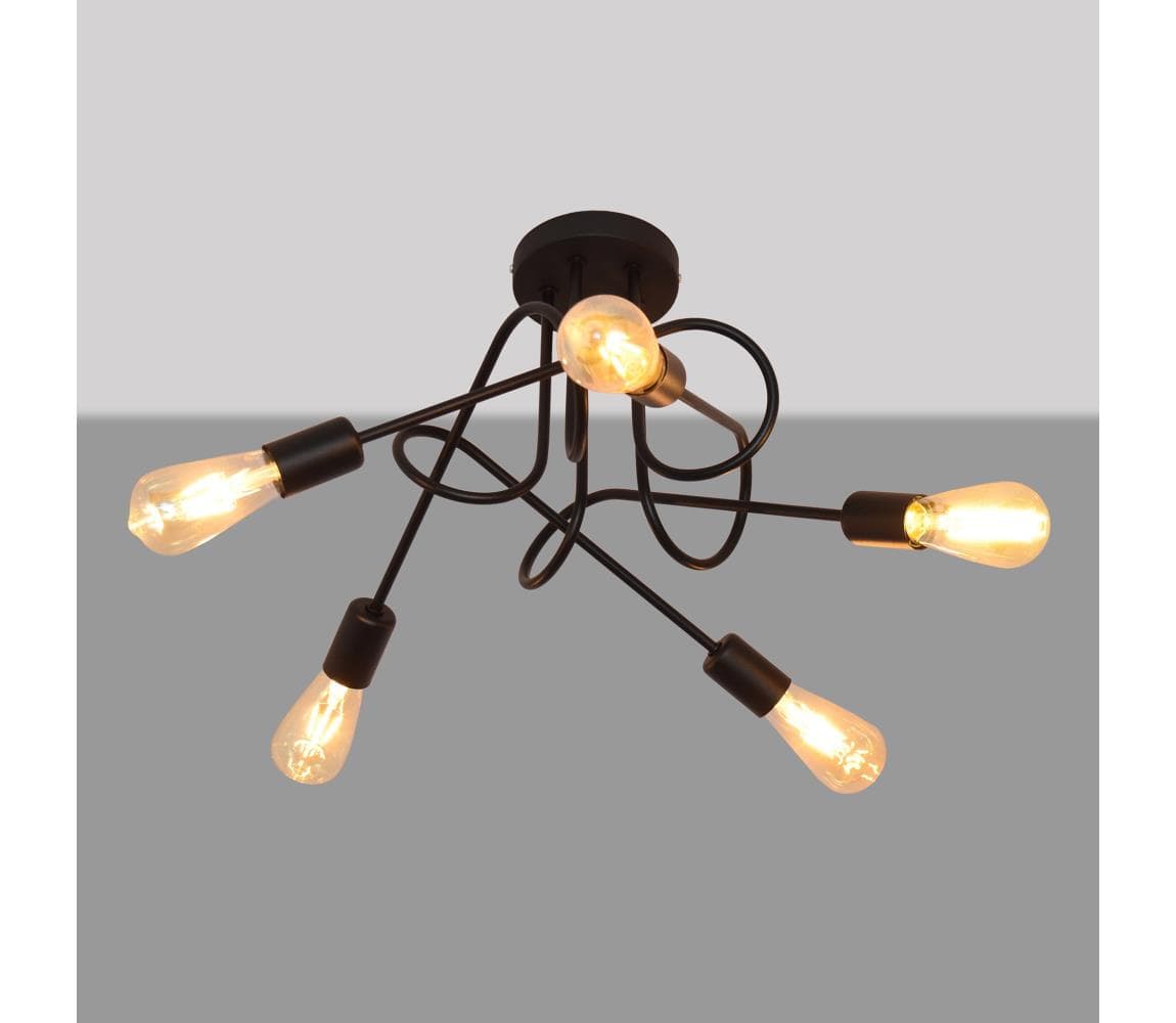 Detský prisadený luster OXFORD 5xE27/15W/230V W-2016/5 BK/H 1