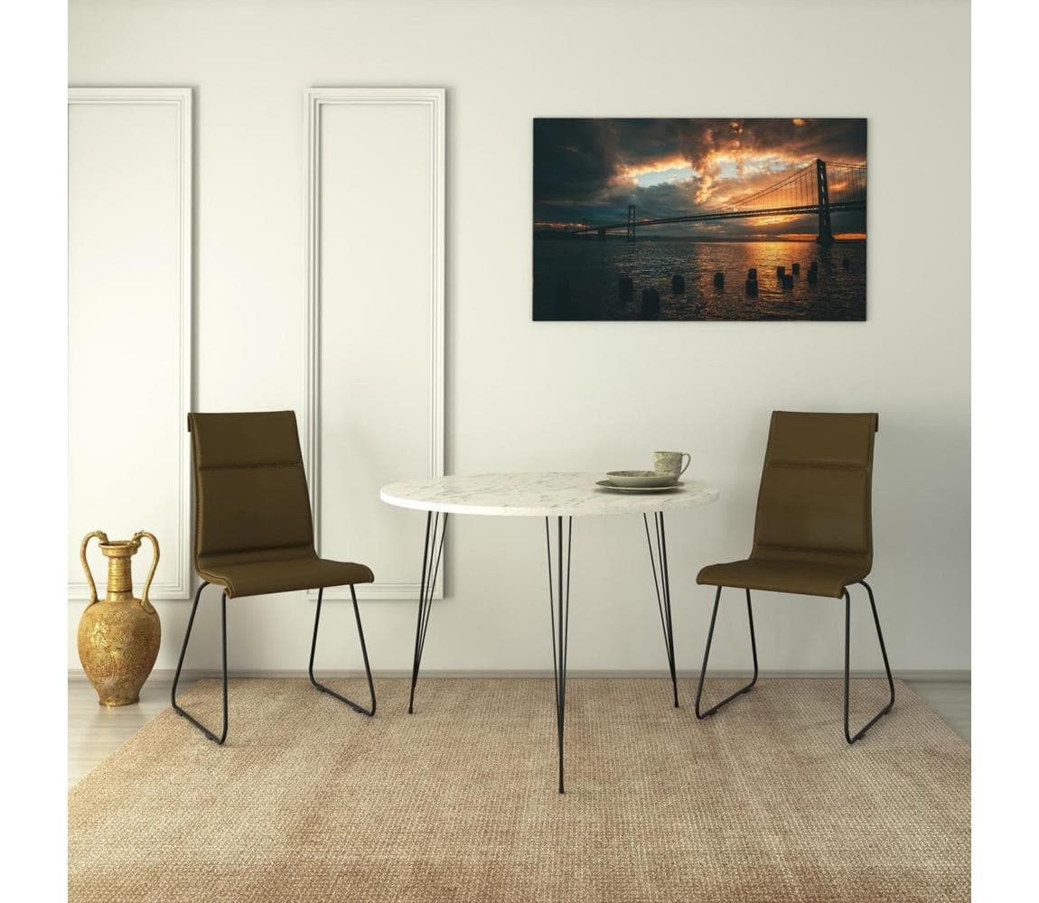 Jedálenský stôl SANDALF 75x90 cm biela/čierna 801CMY2932 1