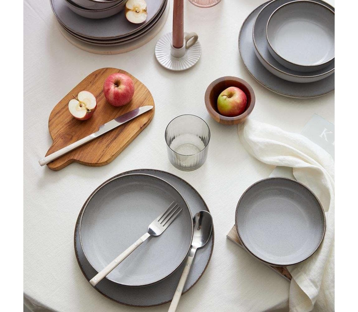 Jedálna sada 12 ks sivá/porcelán 710KTP4518 1