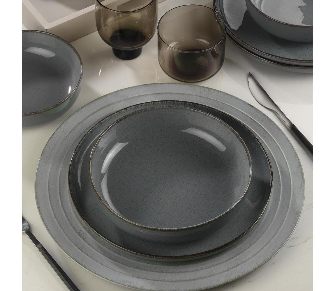 Jedálna súprava 12 ks sivá/porcelán 710KTP3405 1