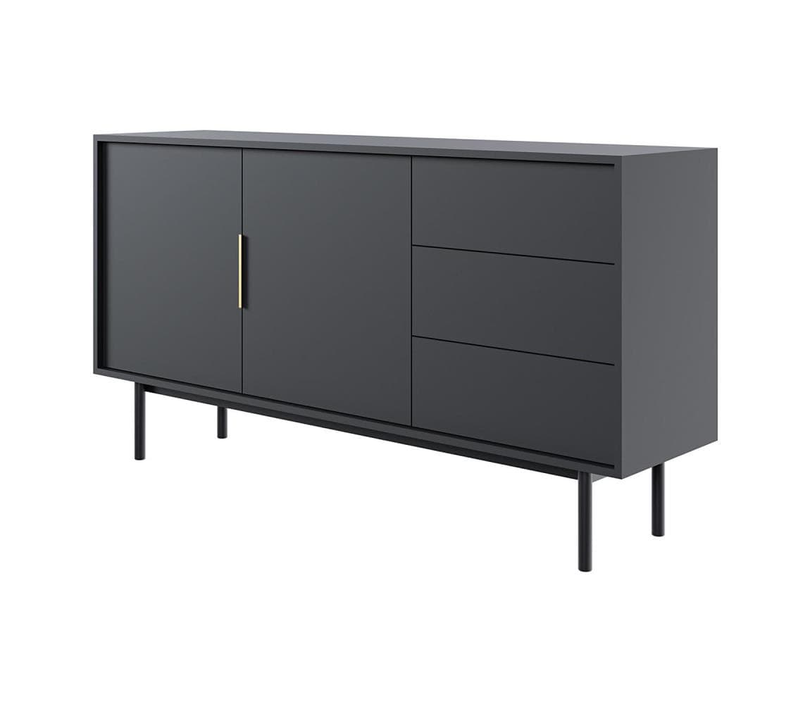 Komoda ELI 154x82x39 cm čierna 5904804552138 1