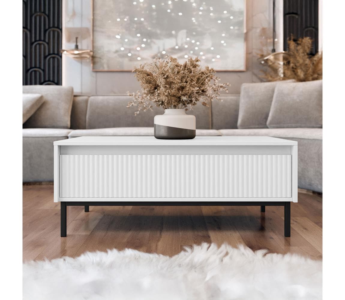 MIRJAN 24 Konferenčný stolík OZMI 100x40 cm biely 1