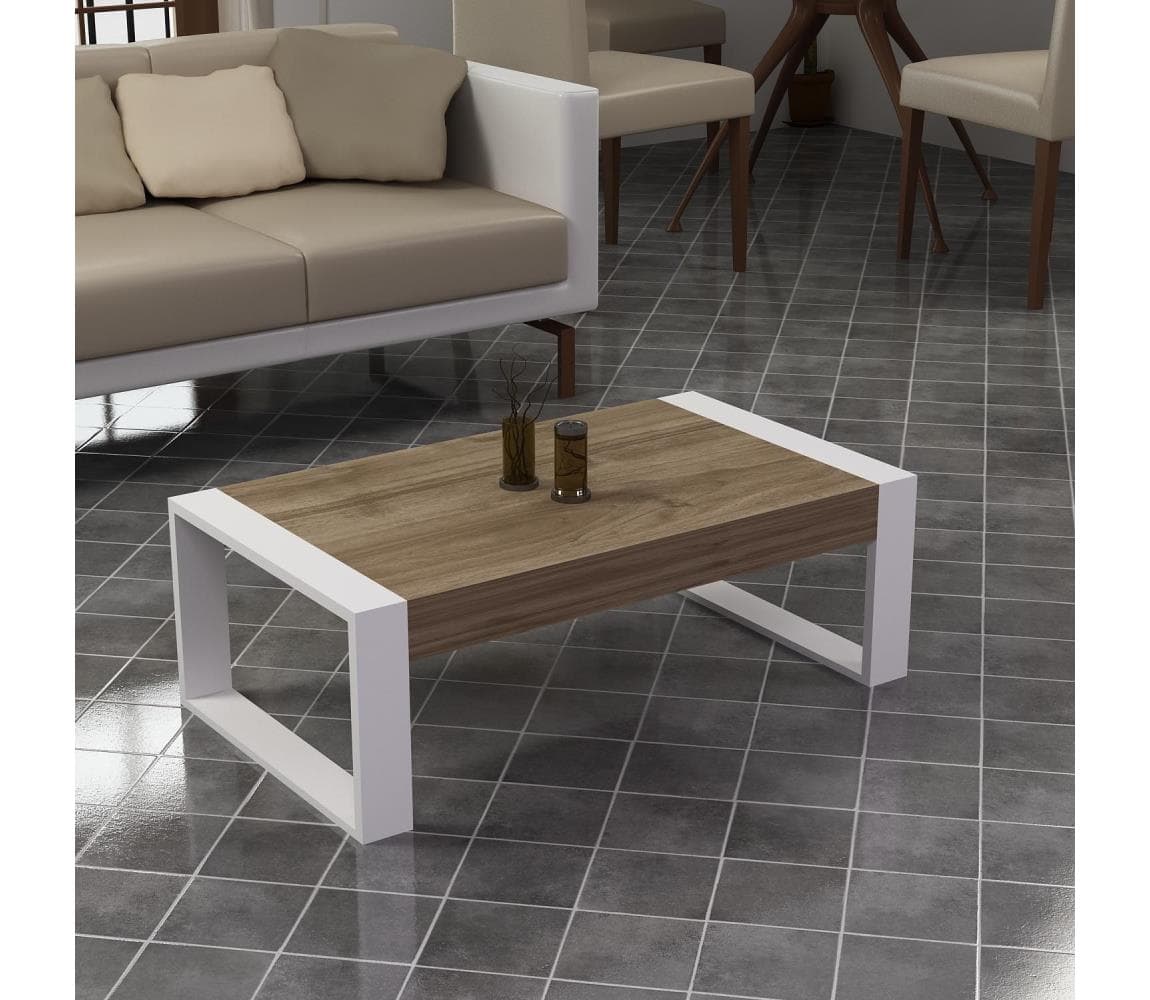 Konferenčný stolík RETRO 40x90 cm biela/hnedá 550ARN1703 1
