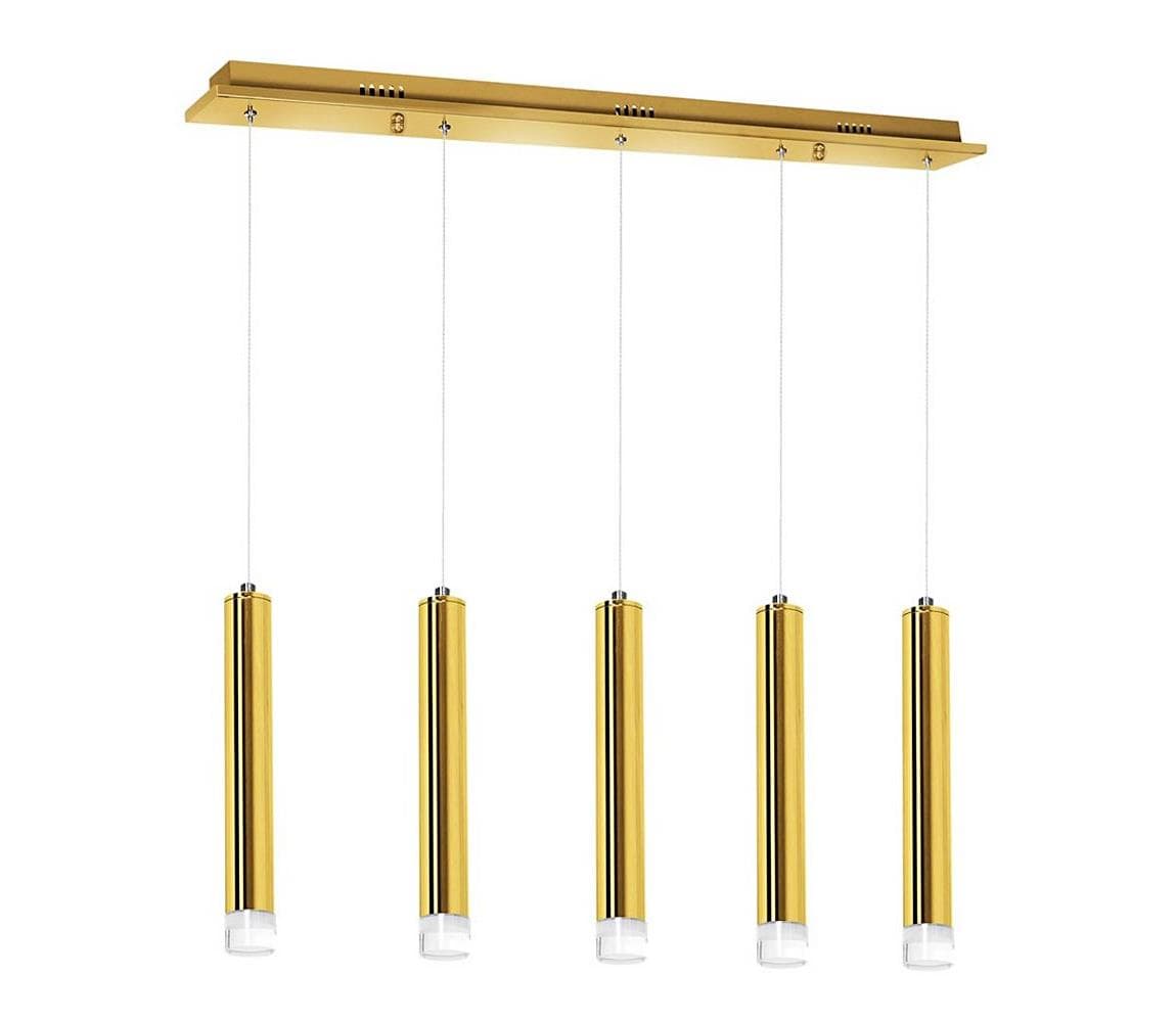 LED Luster na lanku GOLDIE 5xLED/25W/230V zlatá ML5715 1