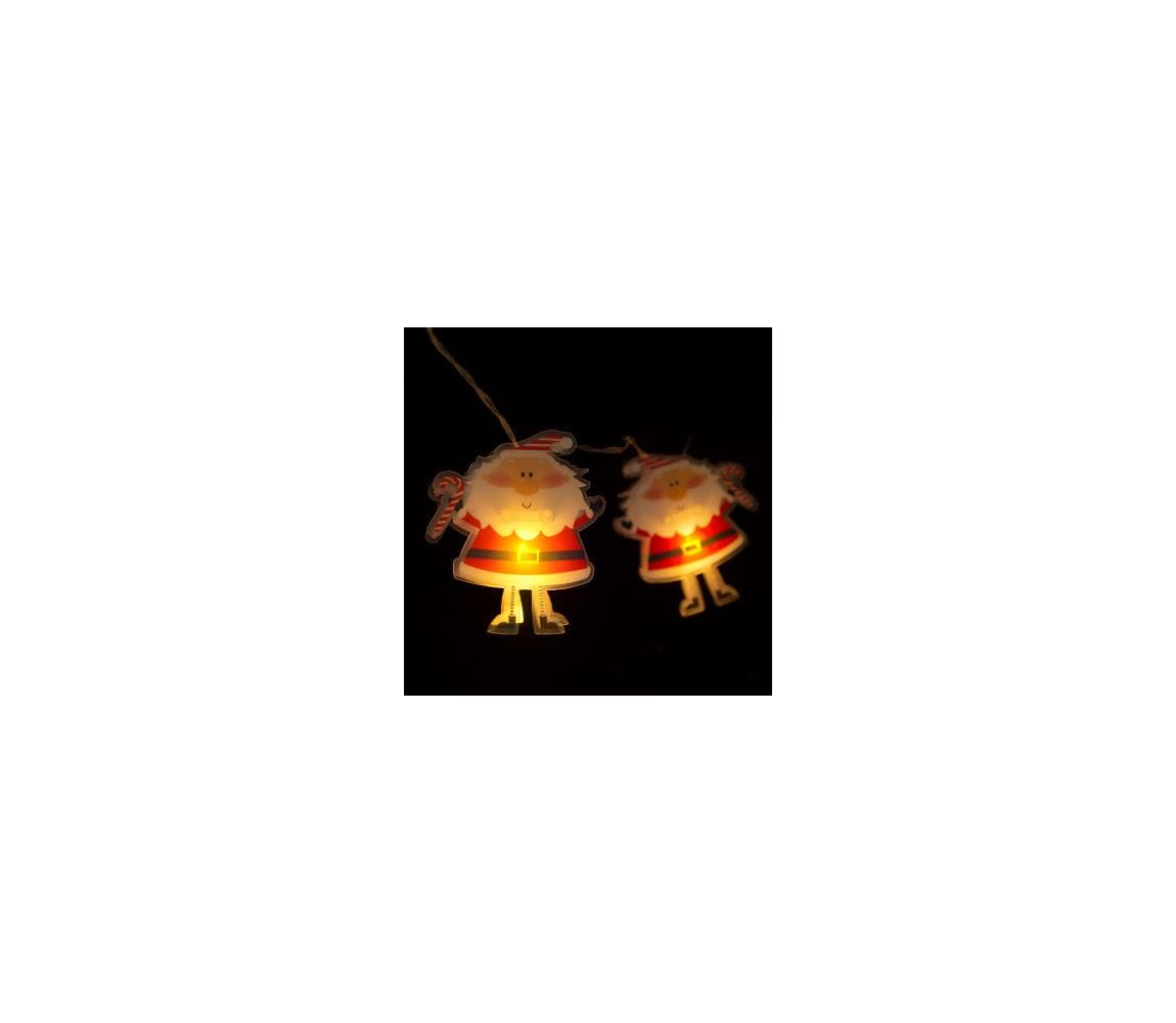 LED reťaz 10xLED/2xAA 1,35 m teplá biela santa gl-58912 1