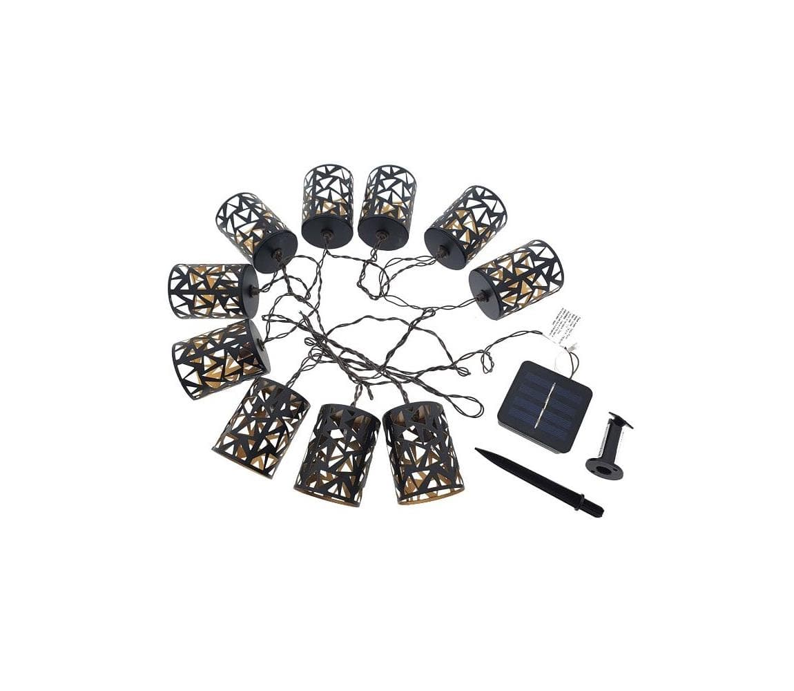 LED Solárna reťaz 10xE12/3,65m IP44 teplá biela 340000828 1