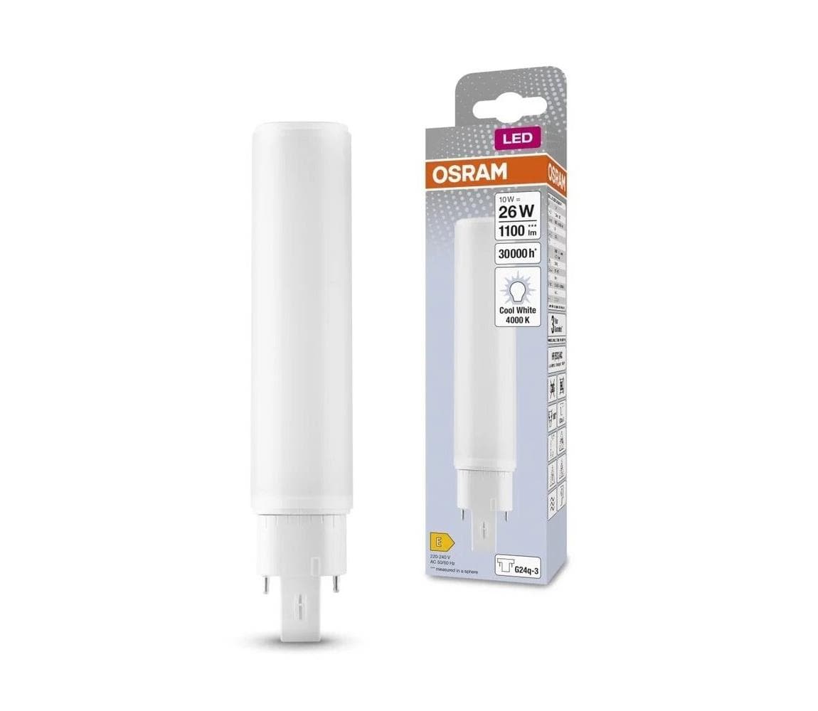 Osram žiarovka LED DULUX D/E 26LED 10W/840 G24Q-3 HF a AC 1